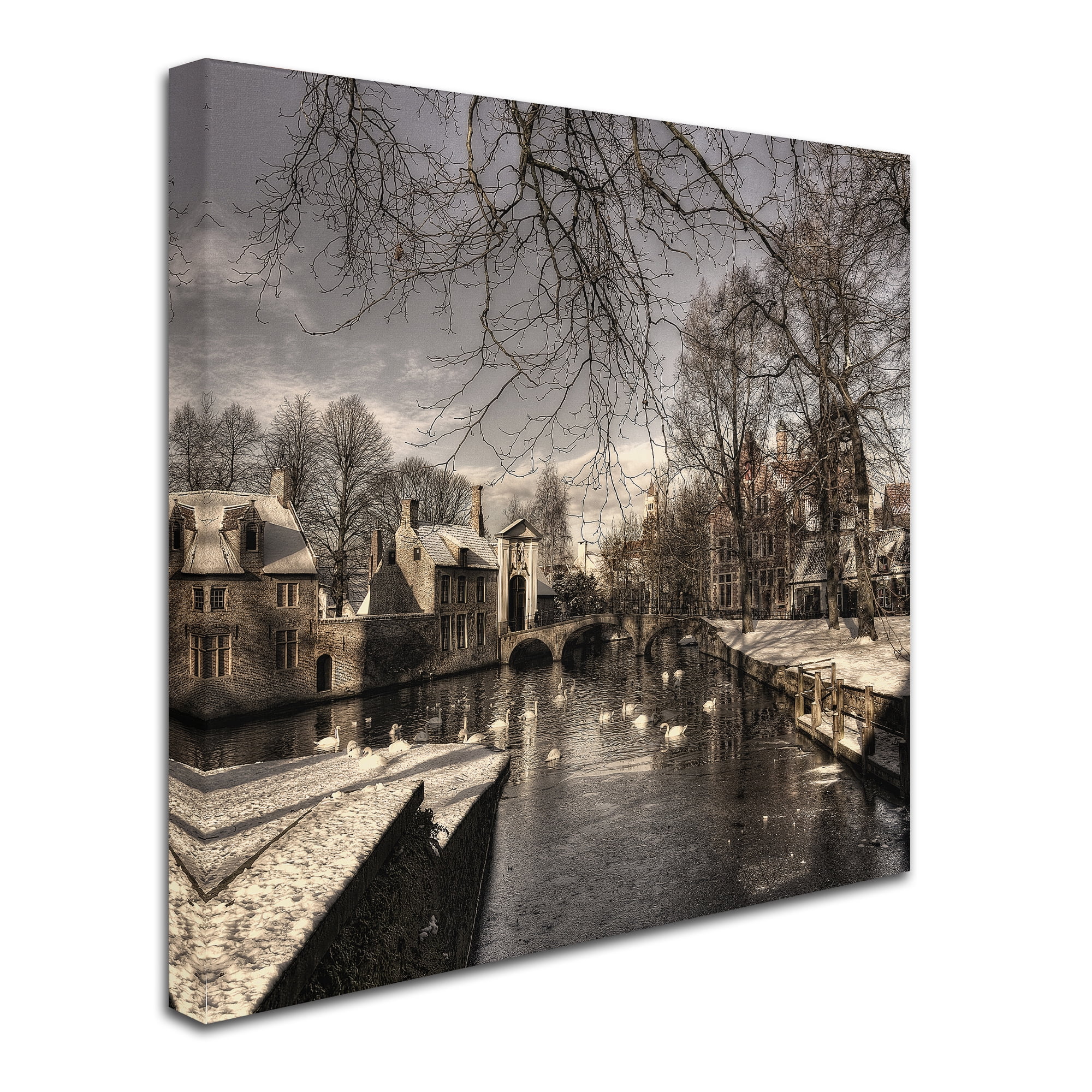 Trademark Fine Art Cityscape Canvas Art ' Bruges In Christmas Dress ' by Yvette Depaepe