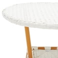 thumbnail image 4 of Safavieh California Aluminum, Wicker Outdoor Patio Bistro Table, White, 4 of 7