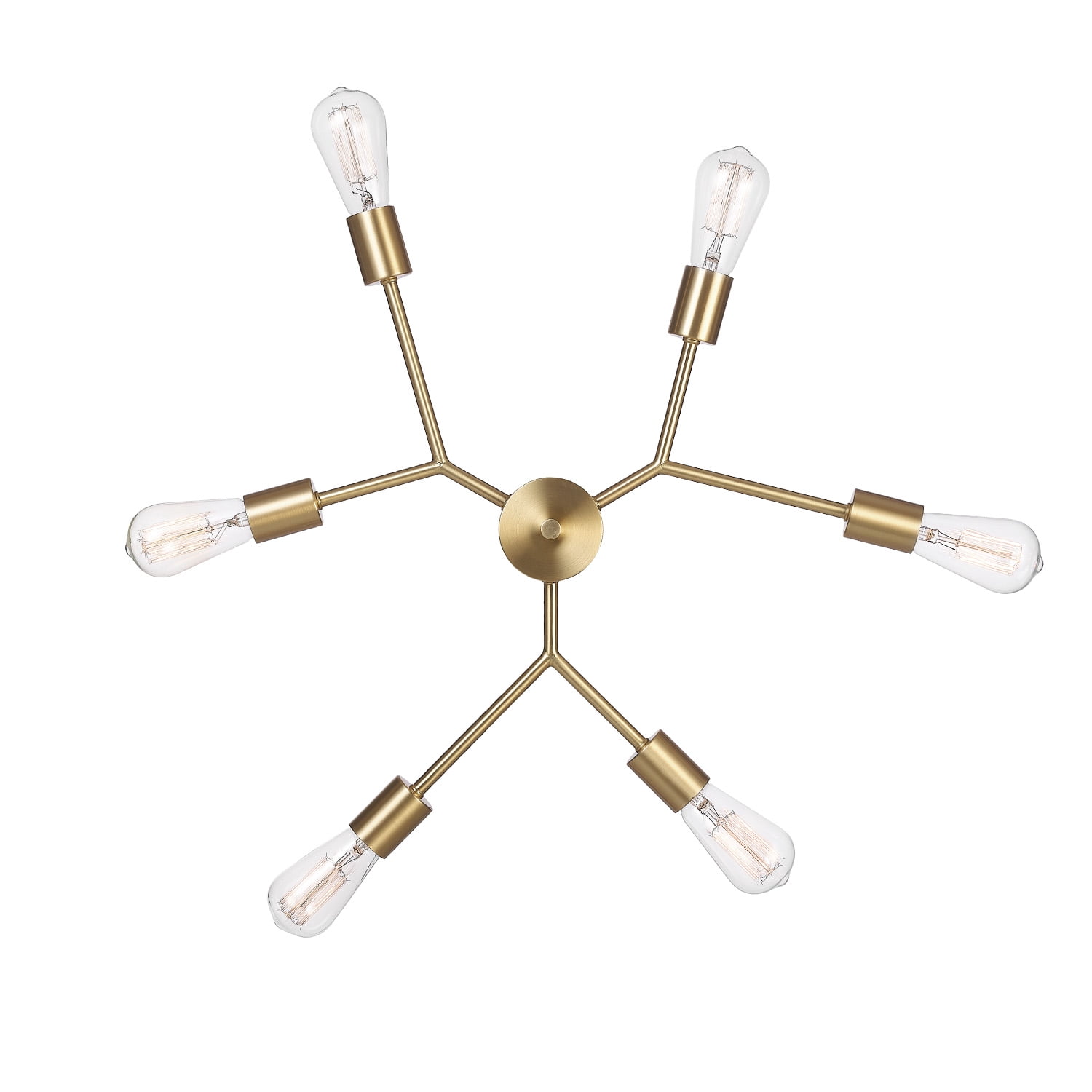 Globe Electric Tetra 6 Light Gold Chandelier, 91004450