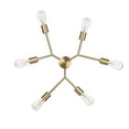 thumbnail image 4 of Globe Electric Tetra 6 Light Gold Chandelier, 91004450, 4 of 9