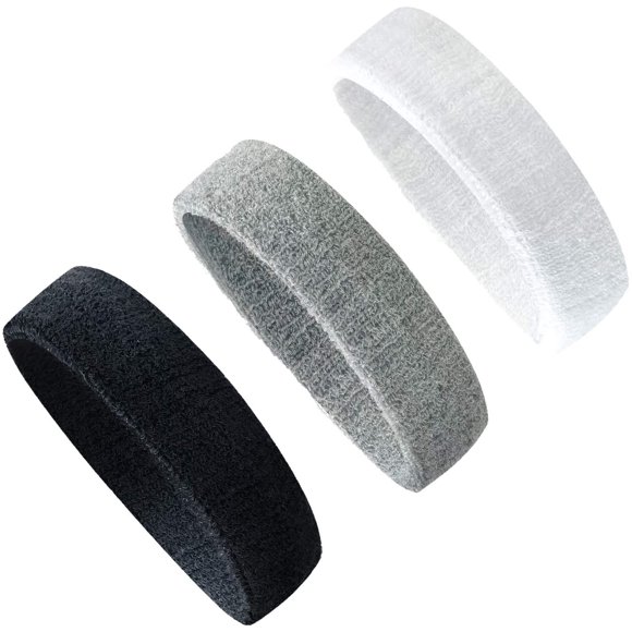 3Pcs Men Women Sweatband Headband For Yoga Basketball Gym Sport Working Out Stretchy Head Hair Band