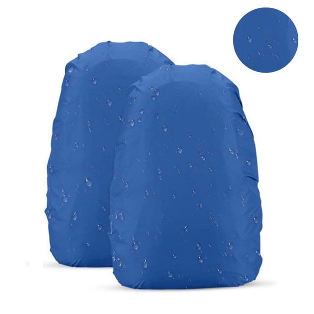 Housse Imperméable en Nylon Lot de 2 avec 1 Sac de Rangement pour Sac à Dos 10-17L Randonnée Camping Voyage Activités Extérieures Bleu