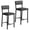 Black leather, variant on Set of 2 PU Leather Counter Height Bar Stools,400 lbs Heavy-Duty Metal Frame,Ergonomic Backrest & Footrest, Thick Cushion,for Kitchen Island, Dining Room, Apartment, Lounge,Brown