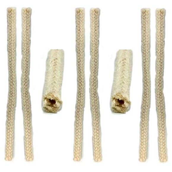 3/16" x 10' Wick It Up With Us Turbo Air Core Technology Wick 3/16" x 10' Long. Round Braided Cotton Replacement Wick For Rock Candle Kerosene Alcohol Oil Lamp And Candle Lamp Burner Lantern Stove