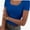 Royal blue, variant on Womens Scoop Neck Short Sleeve Casual Tshirts Tops Summer Going Out Work Cute Fitted Shirts Trendy
