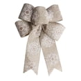 thumbnail image 2 of HOMYL 4xChristmas Bows for Wreath Charm Large Christmas Bow for Wedding Home Outdoor Snowflake, 2 of 8