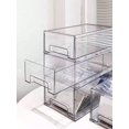 thumbnail image 1 of 1pc Large Capacity Drawer Style Storage Box, Refrigerator Vegetable And Fruit Classification Separation Anti-odor Storage Box, Multi-use Bathroom Desk, 1 of 5