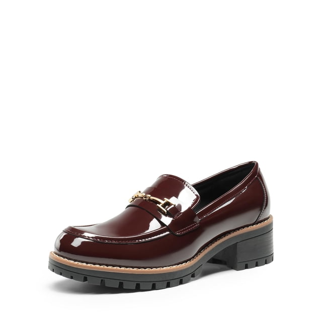 Mocasines con Plataforma Gruesa para Mujer DREAM PAIRS en Burdeos Talla 7.5