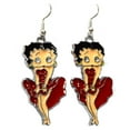 thumbnail image 2 of Betty Boop Earrings Red Dress Blowing Classic Design Jewelry-BBE-1, 2 of 4