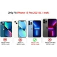 thumbnail image 3 of XUCP-Compatible avec Étui iPhone 13 Pro Transparente Magnétique Compatible avec MagSafe Fleurs Mignonnes Feuilles Florales pour Femmes Filles Étui Arrière Rigide PC Antichoc Protectrice - Bleu, 3 of 4