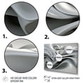 thumbnail image 3 of Designart "Grey Infinite Ripples" Modern Waves Wall Art For Kitchen, 3 of 5