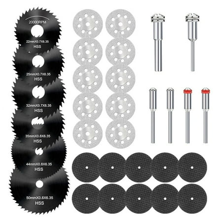 32pcs Cutting Discs for Rotary Tool, 3 Different Saw Blades to Meet Your Needs, Wheel Set
