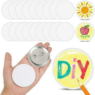 Histely 100 Sets 1 inch + 100 Sets 1.25 inch Button Maker Supplies for  Button Maker Machine, Sublimation Buttons Blanks with Pins, Plastic Pin  Buttons