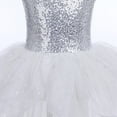 thumbnail image 6 of IBTOM CASTLE Girls Sequin Ballet Dance Dress Tutu Skirt Leotard Ballerina Fairy Princess Fancy Dress up Dancewear 9-10 Years White, 6 of 8