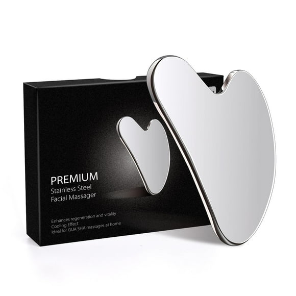 Herramienta facial Gua Sha Daubigny de acero inoxidable para rostro y cuerpo
