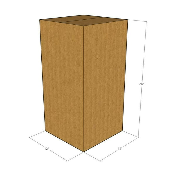 12x12x24 Kraft Brown Corrugated Shipping Boxes,, Qty 75