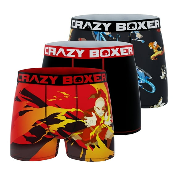 CRAZYBOXER Men's Underwear Avatar Lightweight Freedom of movement Boxer Brief Stretch (3 PACK)