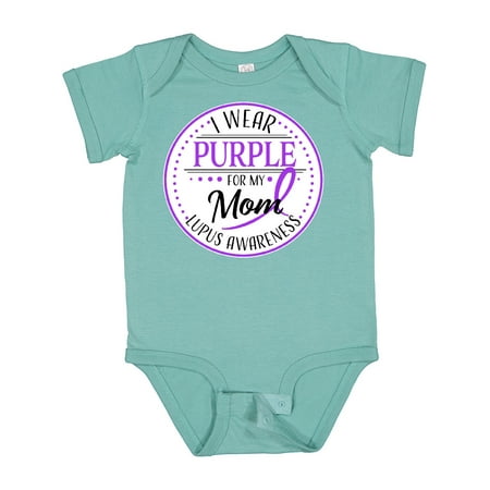

Inktastic I Wear Purple for My Mom- Lupus Awareness Gift Baby Boy or Baby Girl Bodysuit