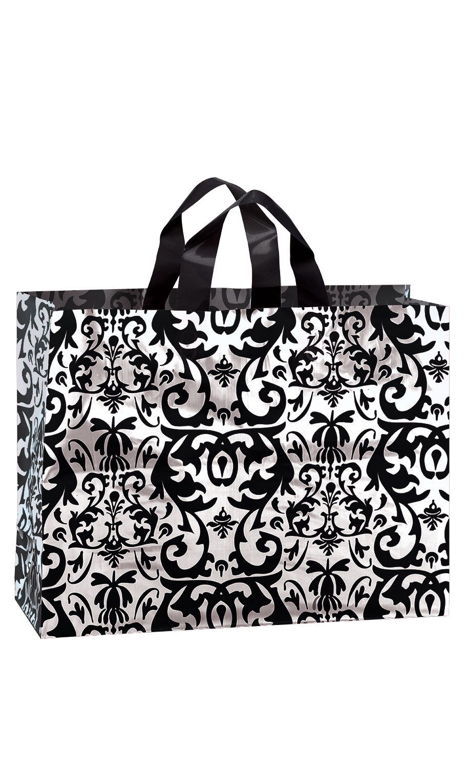 Details about / Shopping Carry Out Plastic Bags Damask Frosted Medium Size Case Of 100 Store