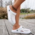 thumbnail image 3 of Dakaela Garden Clogs for Women and Men Lightweight Slip on Mules Sandals Summer Indoor Outdoor Beach Pool Slippers Arch Support Quick Drying Water Shoes White 8, 3 of 7