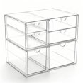 thumbnail image 1 of Organizador de maquillaje acrílico Prsildan de 6 cajones, juego de 2, 1 of 9