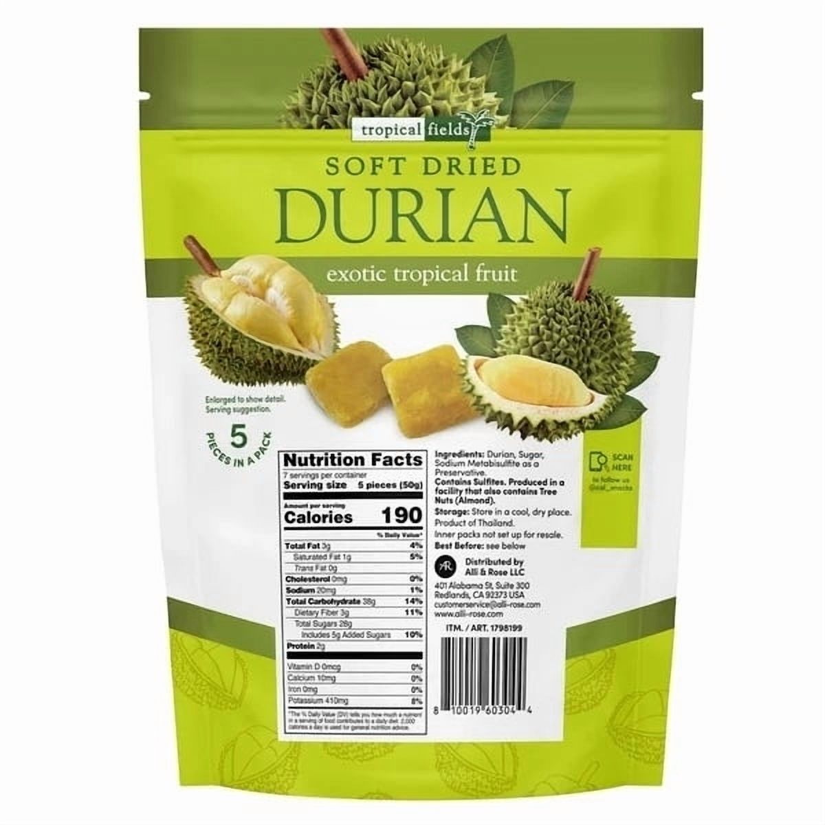 Soft Dried Durian – Exotic Tropical Fruit