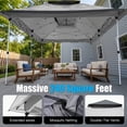 thumbnail image 5 of COBIZI 12x20 Pop-up Gazebo Patio Gazebo Outdoor Gazebo Canopy with Mosquito Netting Patio Tent Backyard Canopy with 2-Tiered Vented Top 3 Adjustable Height and 144 Square Ft of Shade, Dark Gray, 5 of 13