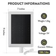thumbnail image 3 of Cargador YUELAN de 5 W con panel solar para cámaras Ring, paquete de 2, 3 of 8