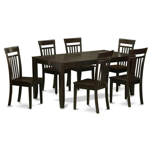 Atlin Designs 7-piece Table and Dining Chair Set in Cappuccino