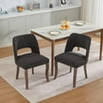 thumbnail image 6 of GAKMCIL Modern Fabric Upholstered Dining Chairs (Set of 2) with Wooden Legs, Weight Capacity 300lbs for Dining Room and Kitchen (Brown), 6 of 11