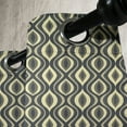 thumbnail image 3 of Ambesonne Geometric Grommet Curtain, Wavy Vertical Tiles, 50" x 120", Charcoal Grey Yellow, 3 of 6