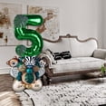 thumbnail image 4 of Globos de animales de safari en la jungla, 28 unidades, hojas decorativas, globos con números de 32 pulgadas para suministros 5 años de edad, 4 of 8