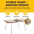 thumbnail image 4 of Puerto Rican Flag Table Cloths for 8 Foot Rectangle Tables, Vintage Country Truck Flowers Beige Patio Waterproof Elastic Fitted Tablecloths, Washable Rectangular Table Cover for Camping, 4 of 8