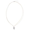 thumbnail image 1 of Collar Cruz de Cobre Cadenas Joyería de Hombre Decoraciónes Suministro Plata, 1 of 9