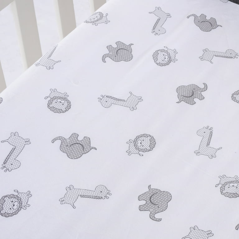 Trend Lab Safari Chevron Deluxe Flannel Fitted Crib Sheet