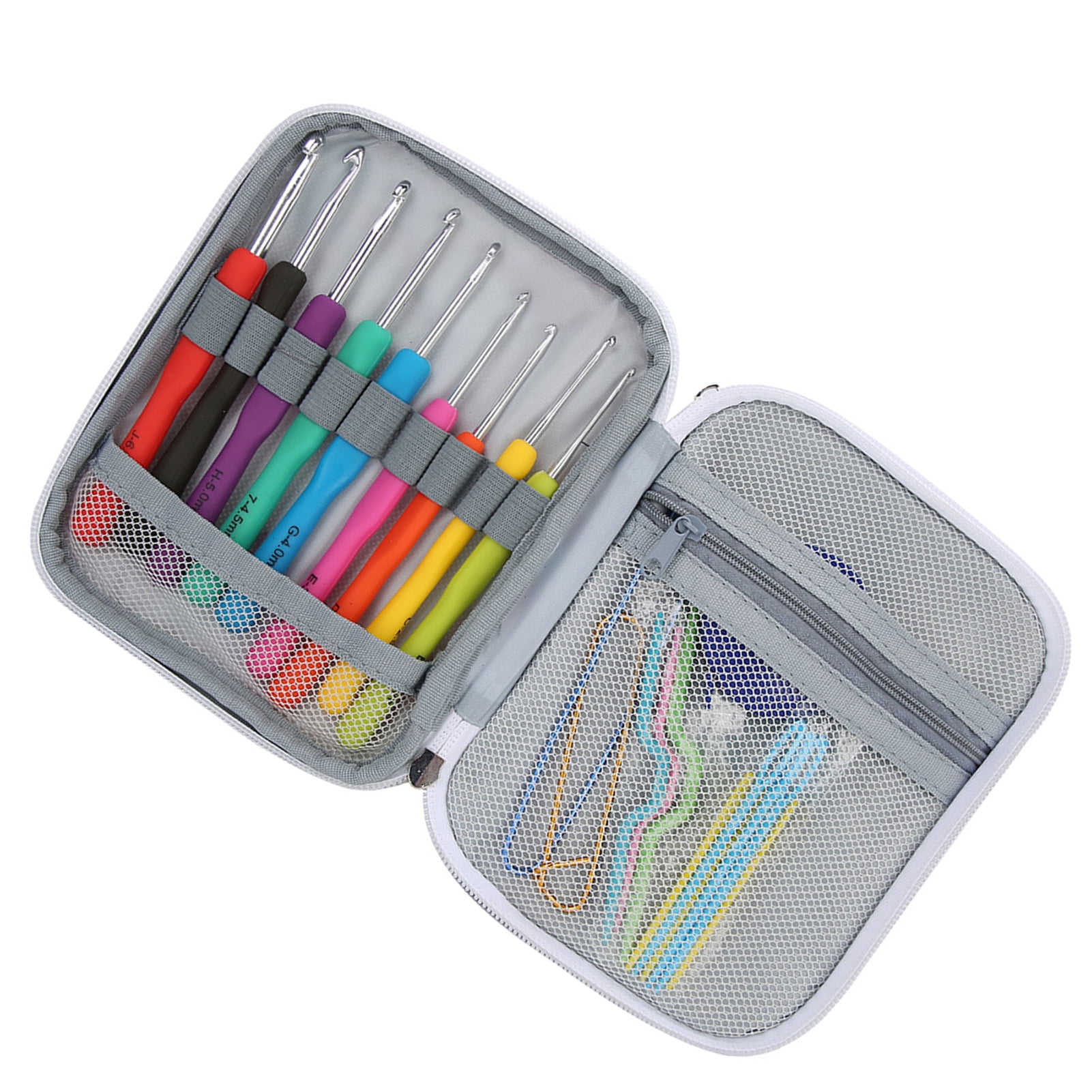 NestledNature Crochet Hooks Set, Ergonomic Soft Grip Handles Knitting Kits, 72Pcs Crochet Hooks Knitting Tools Set Storage Case Accessory For Crochet Beginners