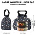 thumbnail image 5 of Pioneer Flower Floral Print Pattern Drawstring Lunch Bag Women - Drawstring Lunch Bag Insulated for Work Office - Stain-Resistant Large Lunchbags for Women with Multi-Pockets, 5 of 6