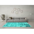 thumbnail image 3 of Ahgly Company Indoor Rectangle Oriental Turquoise Blue Industrial Area Rugs, 2' x 4', 3 of 4