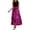 Hot Pink, variant on Women’s Two-Tone Sleeveless Long Dress, Elastic Waist Floral Print Casual Dress, Breathable Imitation Cotton Everyday Dress, 1 Piece, Sizes S Through 2XL