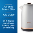 thumbnail image 3 of Oster 1.7 Liter Electric Kettle, Metropolitan Collection with Rose Gold Accents, 3 of 6