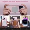 thumbnail image 4 of clleylise for iPhone 14  Pro Max Phone Case Magnetic AG Glass Frosted Case with Camera Lens Protector for iPhone 14 Pro Max Compatible with Magsafe Slim Full Body Protective Cover for Women Men 6.7'', 4 of 6