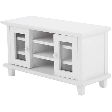 Dinohhi 1:12 Maison De Poupée En Bois Meuble De Télévon Miniature Salon D Coration Ornaments Accessoires Avec Double Portes Ouvertes Jeu D Imitation Jou