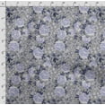 thumbnail image 4 of Soimoi Chinese Floral Printed, Cotton Fleece, Fabric by The Yard Sewing DIY Stretch Fabric 56 Inches Wide, WarmFabric for Hats, Coats, Gloves, Blankets, Grayish Blue, 4 of 5