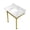 Marble White / Brushed Brass, variant on Kingston Brass KVPB36MSQ1 Monarch 36" Carrara Marble Console Sink with Stainless Steel Legs (8-Inch, 3-Hole), Carrara Marble White/Polished Chrome
