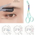 thumbnail image 2 of Maoww Eyebrow Trimmer Stainless Steel Eyebrow Scissor Washable Portable Brow Shaver with Comb, Blue, 2 of 8