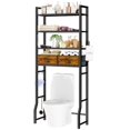 thumbnail image 1 of Organizador de baño 4 niveles sobre inodoro con cajones soporte resistente para lavandería color negro, 1 of 8