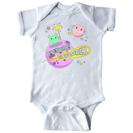 

Inktastic Future Explorer Green Alien in Outer Space Gift Baby Boy or Baby Girl Bodysuit
