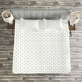 thumbnail image 3 of Ambesonne White Quilted Bedspread Set 3 Pcs, Vintage Green Polka Dots, Queen Size, Forest Green and White, 3 of 3