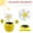 Yellow, variant on Solar Automatic Swing Sun Flower, Car Balcony Decoration, Bee Car Interior Decor