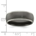 thumbnail image 2 of Black Titanium Grooved Step Edge 8mm Band Size 11.5 Ring for Women and Men - 7.0 Grams, 2 of 2